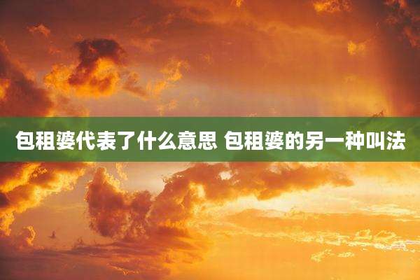 包租婆代表了什么意思 包租婆的另一种叫法