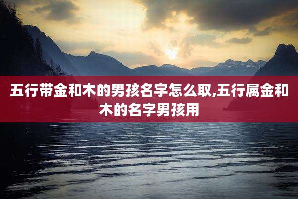 五行带金和木的男孩名字怎么取,五行属金和木的名字男孩用