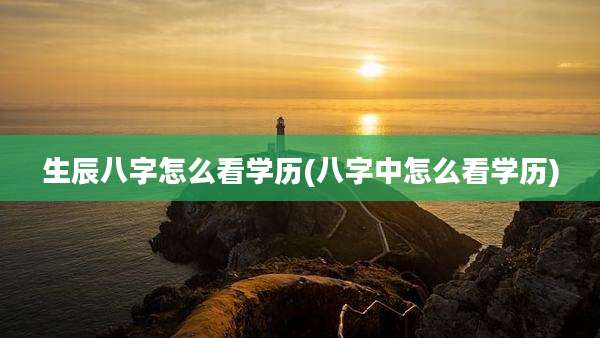 生辰八字怎么看学历(八字中怎么看学历)