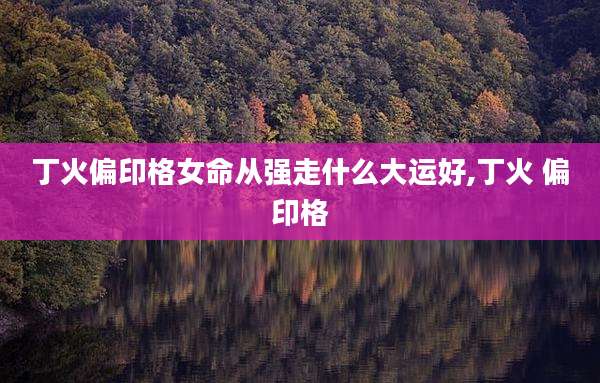 丁火偏印格女命从强走什么大运好,丁火 偏印格