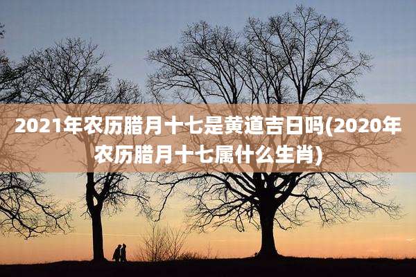 2021年农历腊月十七是黄道吉日吗(2020年农历腊月十七属什么生肖)