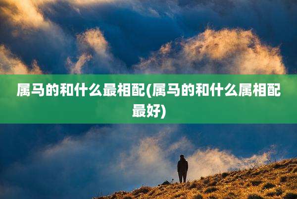 属马的和什么最相配(属马的和什么属相配最好)