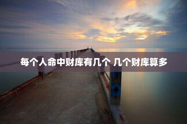 每个人命中财库有几个 几个财库算多