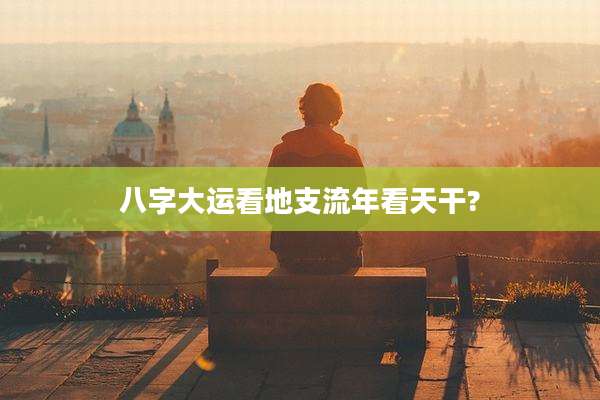 八字大运看地支流年看天干?