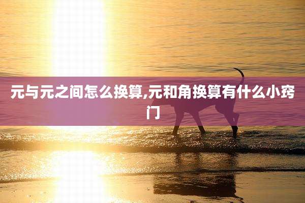 元与元之间怎么换算,元和角换算有什么小窍门