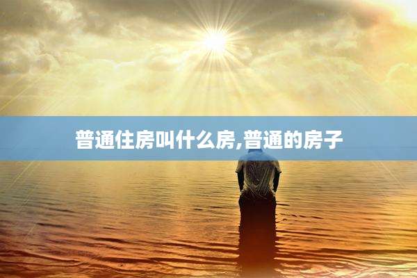 普通住房叫什么房,普通的房子