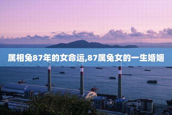 属相兔87年的女命运,87属兔女的一生婚姻