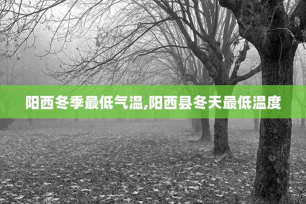 阳西冬季最低气温,阳西县冬天最低温度