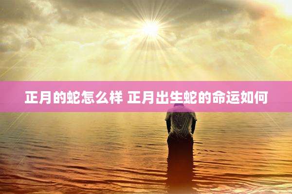 正月的蛇怎么样 正月出生蛇的命运如何