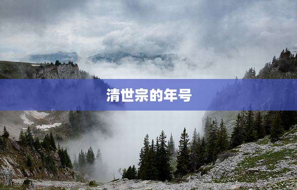 清世宗的年号