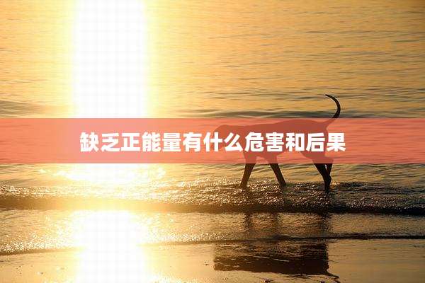 缺乏正能量有什么危害和后果