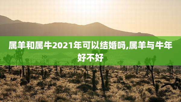 属羊和属牛2021年可以结婚吗,属羊与牛年好不好