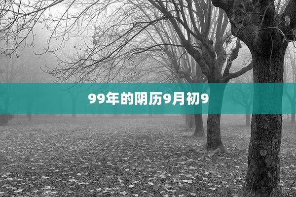 99年的阴历9月初9