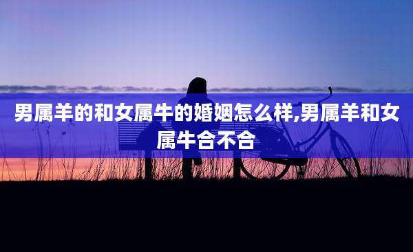 男属羊的和女属牛的婚姻怎么样,男属羊和女属牛合不合