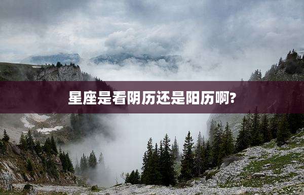 星座是看阴历还是阳历啊?