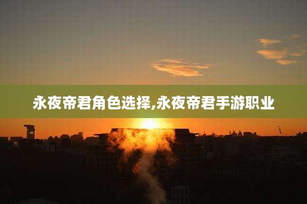 永夜帝君角色选择,永夜帝君手游职业