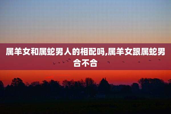 属羊女和属蛇男人的相配吗,属羊女跟属蛇男合不合