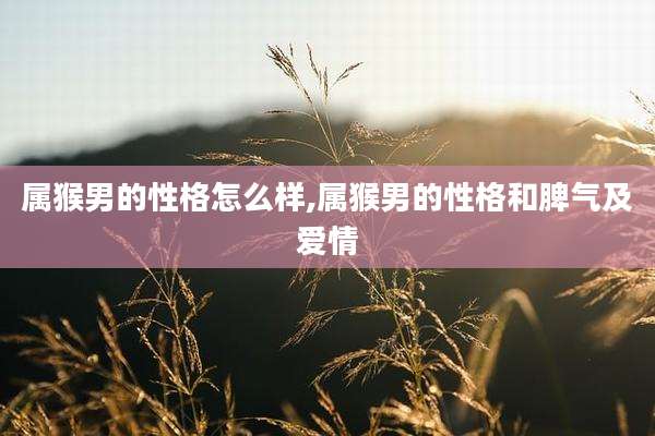 属猴男的性格怎么样,属猴男的性格和脾气及爱情