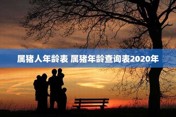 属猪人年龄表 属猪年龄查询表2020年