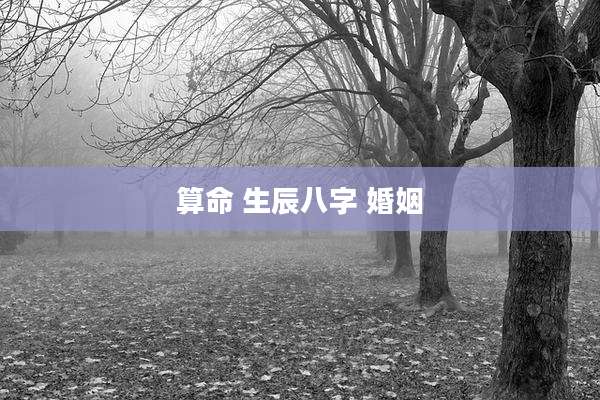 算命 生辰八字 婚姻