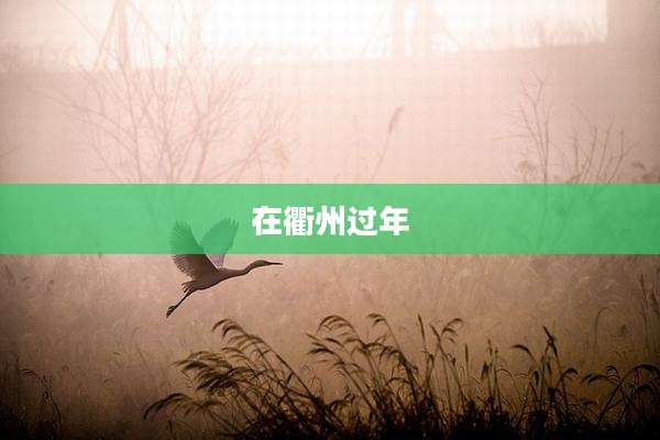在衢州过年
