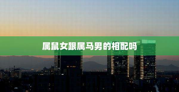 属鼠女跟属马男的相配吗
