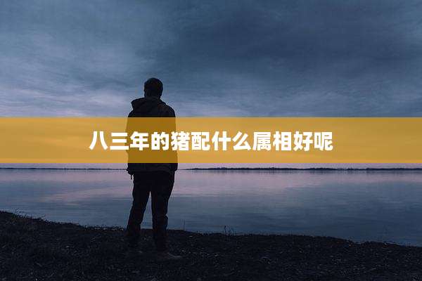八三年的猪配什么属相好呢