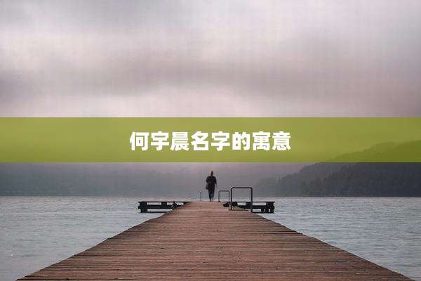 何宇晨名字的寓意