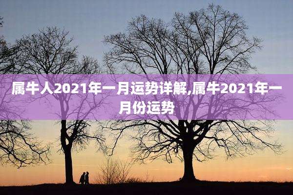 属牛人2021年一月运势详解,属牛2021年一月份运势