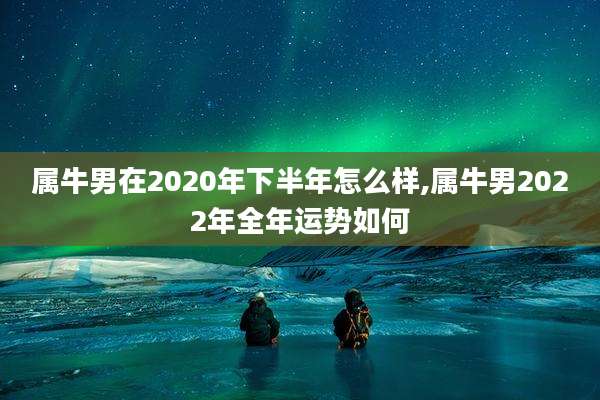 属牛男在2020年下半年怎么样,属牛男2022年全年运势如何