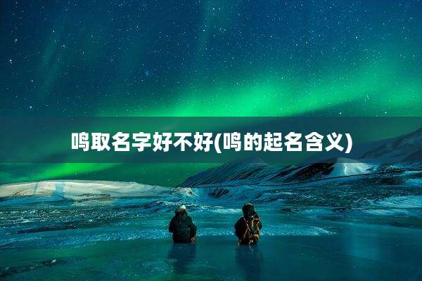 鸣取名字好不好(鸣的起名含义)