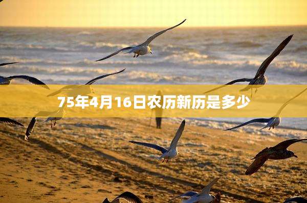 75年4月16日农历新历是多少