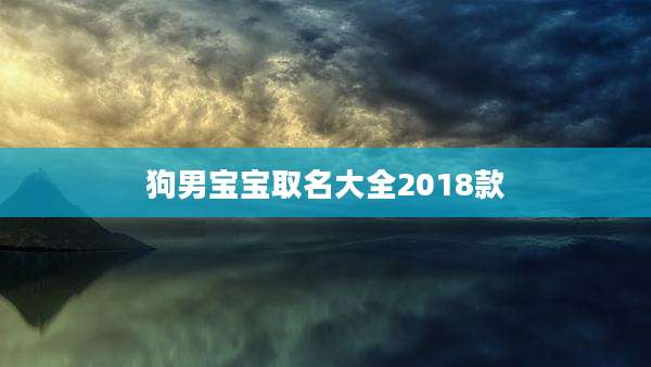 狗男宝宝取名大全2018款