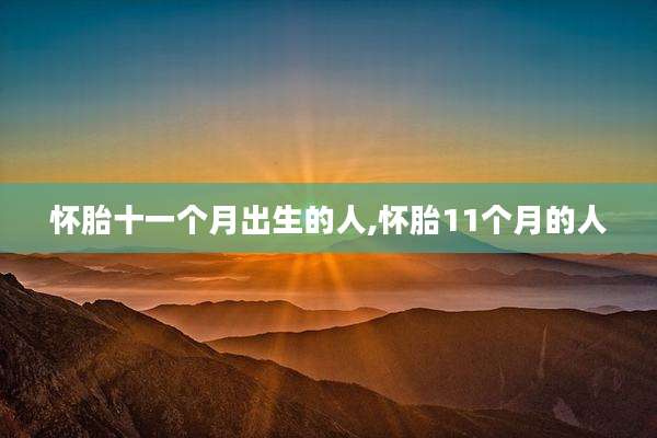 怀胎十一个月出生的人,怀胎11个月的人