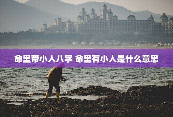 命里带小人八字 命里有小人是什么意思