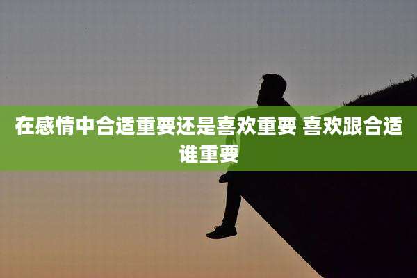 在感情中合适重要还是喜欢重要 喜欢跟合适谁重要