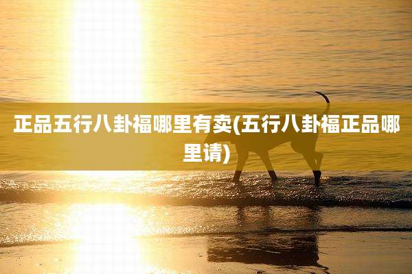 正品五行八卦福哪里有卖(五行八卦福正品哪里请)