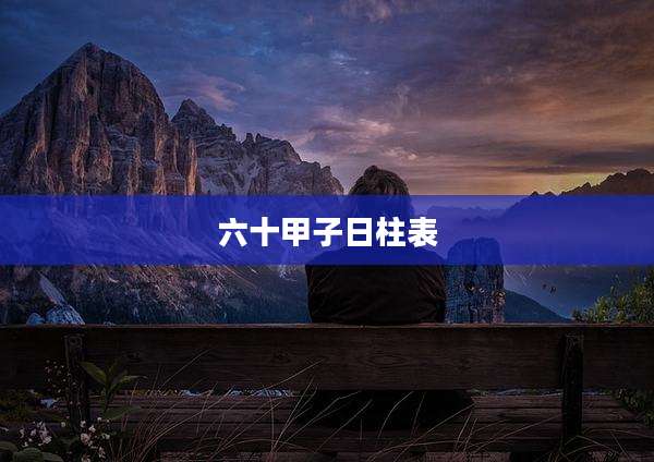 六十甲子日柱表