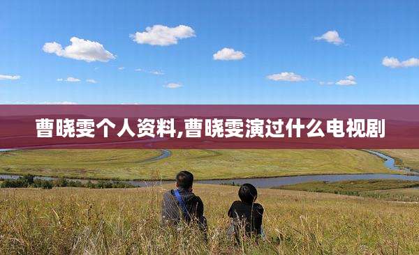 曹晓雯个人资料,曹晓雯演过什么电视剧