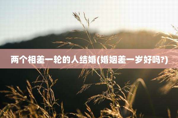 两个相差一轮的人结婚(婚姻差一岁好吗?)