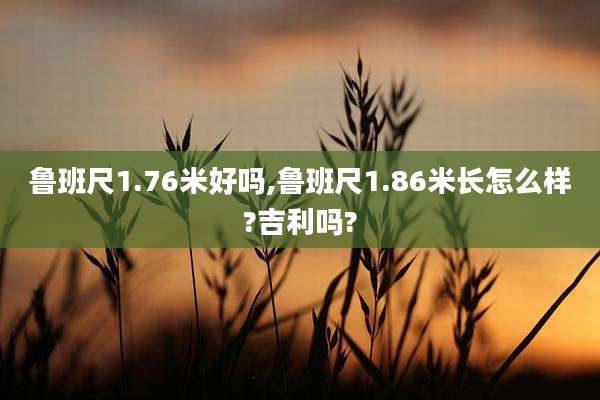 鲁班尺1.76米好吗,鲁班尺1.86米长怎么样?吉利吗?
