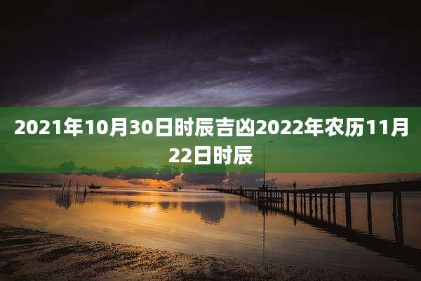 2021年10月30日时辰吉凶2022年农历11月22日时辰