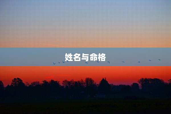 姓名与命格