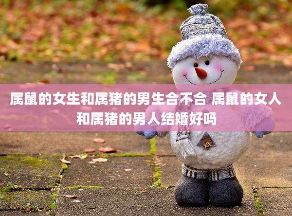 属鼠的女生和属猪的男生合不合 属鼠的女人和属猪的男人结婚好吗