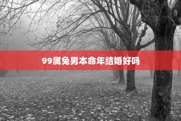 99属兔男本命年结婚好吗