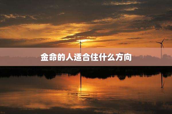 金命的人适合住什么方向