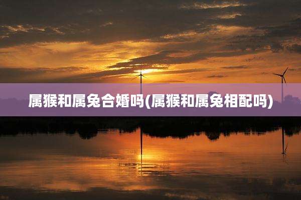 属猴和属兔合婚吗(属猴和属兔相配吗)