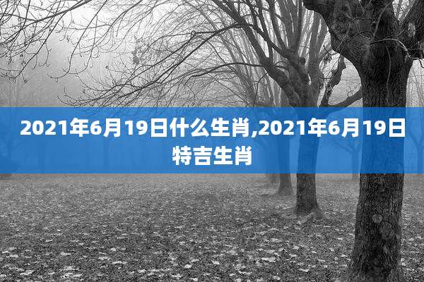 2021年6月19日什么生肖,2021年6月19日特吉生肖