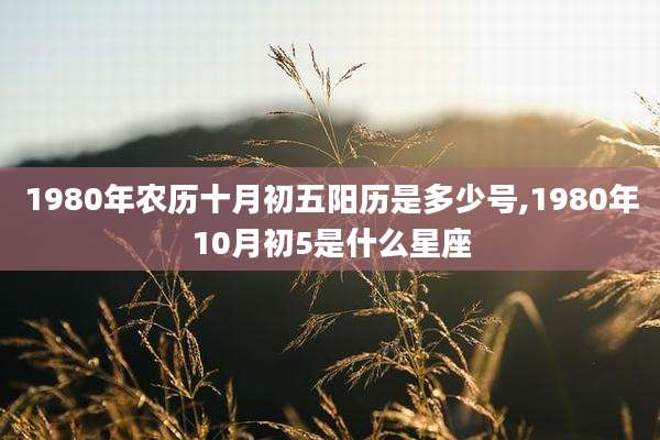1980年农历十月初五阳历是多少号,1980年10月初5是什么星座