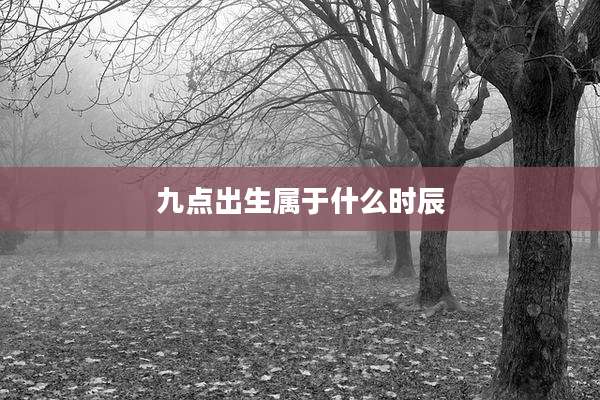 九点出生属于什么时辰